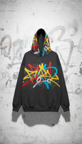 Felpa oversize graffiti tag cotone pesante